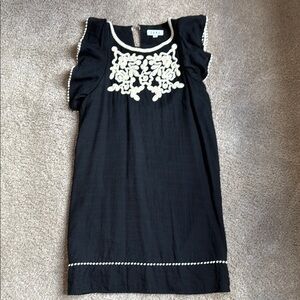 THML Black Dress with Cream Detailing